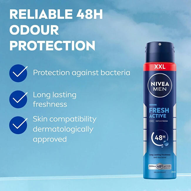 Nivea Men Fresh Active dezodorantas purškiklis 250 ml