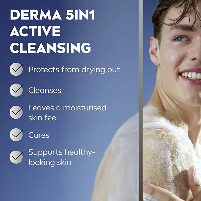 Nivea „Men Fresh Kick“ dušo želė veidui, kūnui ir plaukams, 250 ml