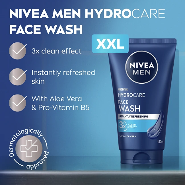 Nivea Men Hydrocare veido prausimosi valomasis gelis 150 ml