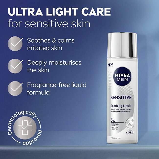 Nivea Raminamasis skystis jautriai odai vyrams, 100 ml