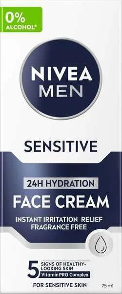 Nivea Men Sensitive 24H Hydration Face Kreminis Day Kreminis