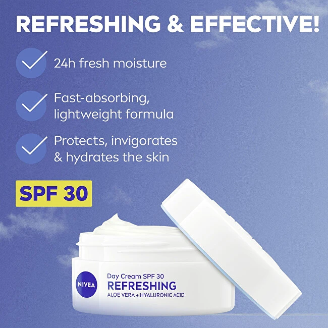 Nivea drėkinamasis dieninis kremas nuo saulės SPF 30 Essential (gaivus dieninis kremas) 50 ml