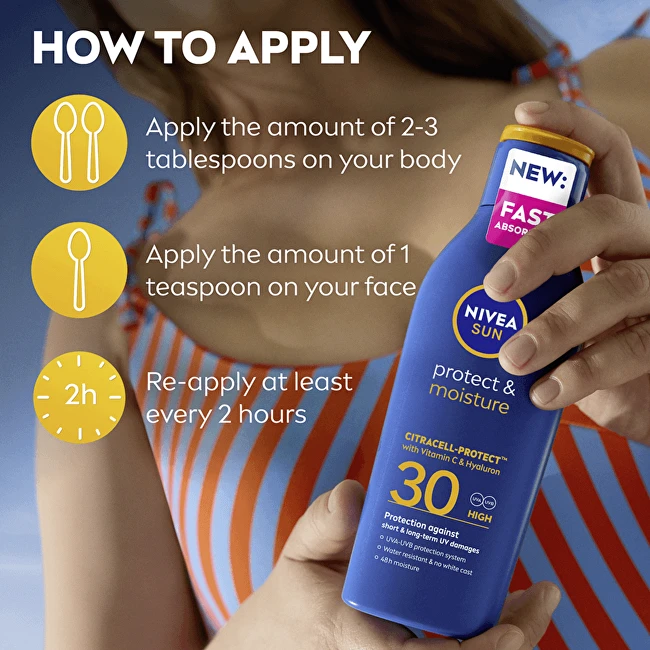 Nivea Sun Protect & Moisture Sun Losjonas kūnui