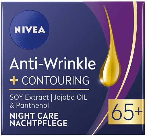 Nivea Naktinis kremas veido kontūrams gerinti 65+ (naktinė priemonė nuo raukšlių) 50 ml