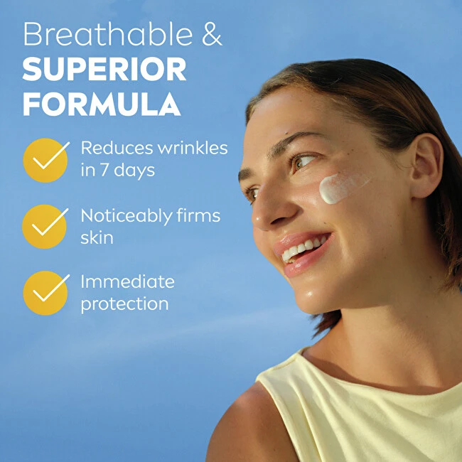 Nivea Apsauginis veido kremas SPF 50+ Anti-Aging Q10 UV veido kremas 40 ml