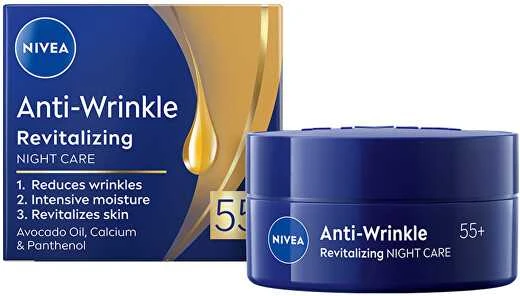 Nivea Gaivinantis (prieš raukšles + atgaivinantis) naktinis kremas 50+