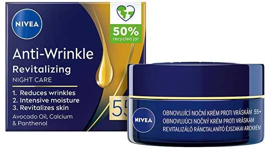 Nivea Gaivinantis (prieš raukšles + atgaivinantis) naktinis kremas 50+