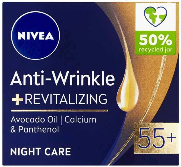Nivea Gaivinantis (prieš raukšles + atgaivinantis) naktinis kremas 50+