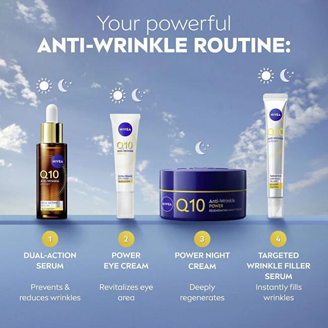Nivea regeneruojamasis naktinis kremas nuo raukšlių su Q10 Power 50 ml