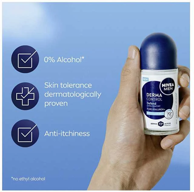 Nivea rutulinis antiperspirantas vyrams Men Derma Control Defend (antiperspirantas) 50 ml