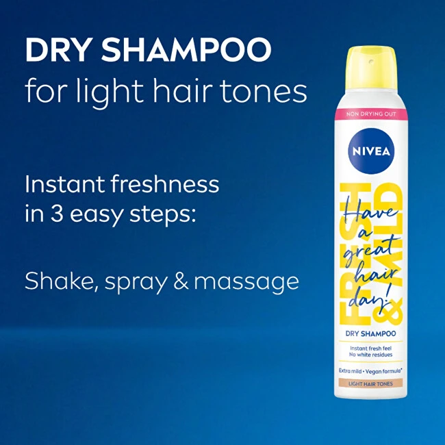 Nivea Fresh & Mild Light Hair Tones Sausas šampūnas Sausas šampūnas