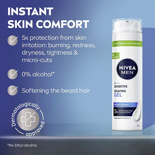 Nivea Sensitive skutimosi gelis 200ml