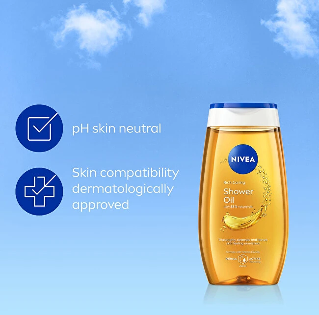 Nivea Natural Oil dušo aliejus moterims, 200 ml
