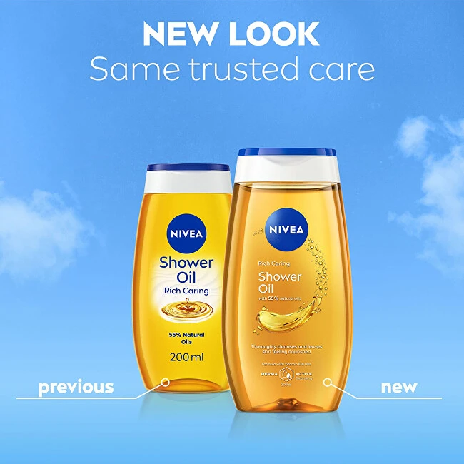 Nivea Natural Oil dušo aliejus moterims, 200 ml