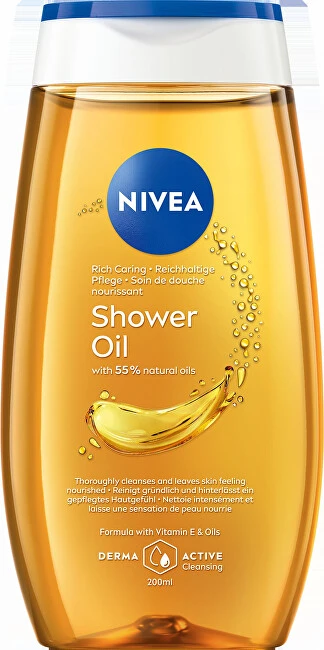 Nivea Natural Oil dušo aliejus moterims, 200 ml
