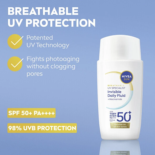 Nivea odos kremas Specialist Invisible Fluidas SPF 50+ 40 ml
