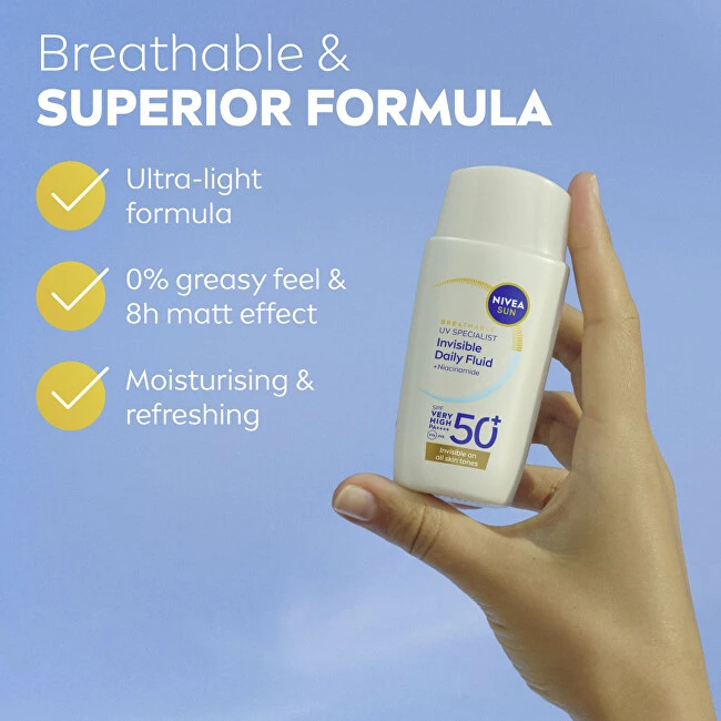 Nivea odos kremas Specialist Invisible Fluidas SPF 50+ 40 ml