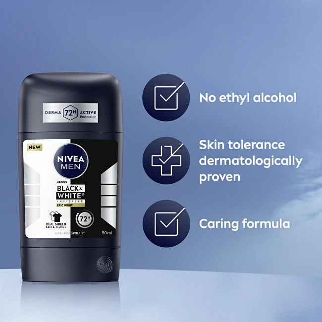Nivea kietas antiperspirantas B&W Epic Night Antiperspirant 50 ml