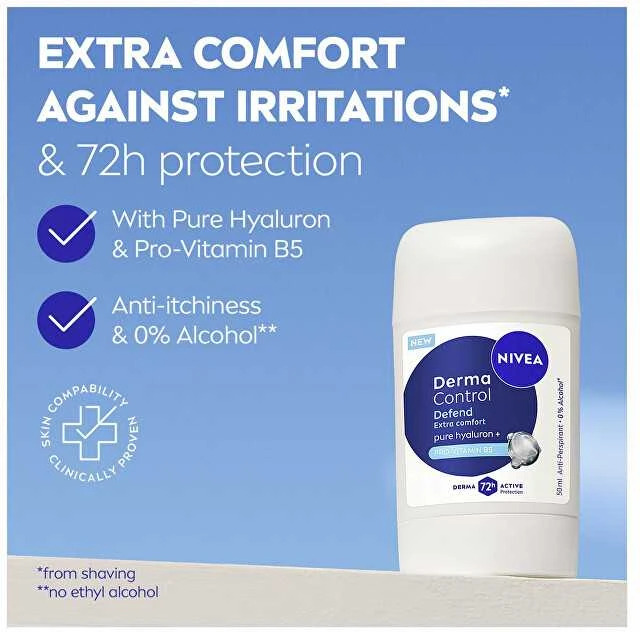 Nivea Derma Control antiperspirantas su hialuronu