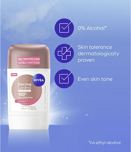 Nivea Kietas antiperspirantas „Derma Dry Control“ 50 ml