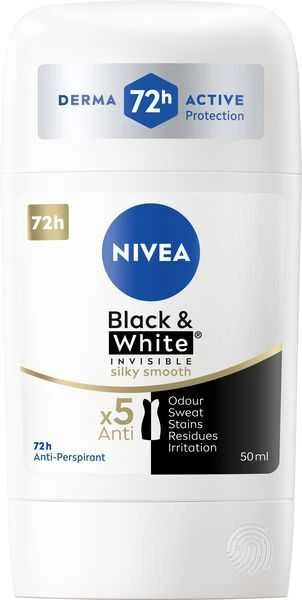 Nivea Juodas & Baltas Invisible Silky Smooth Antiperspirant moterims, 50 ml