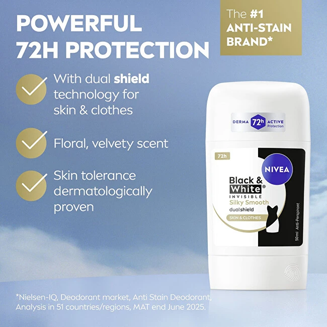 Nivea Juodas & Baltas Invisible Silky Smooth Antiperspirant moterims, 50 ml