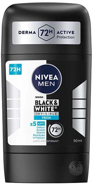 Nivea Men Invisible For Juodas & Baltas Antiperspirant, 50 ml