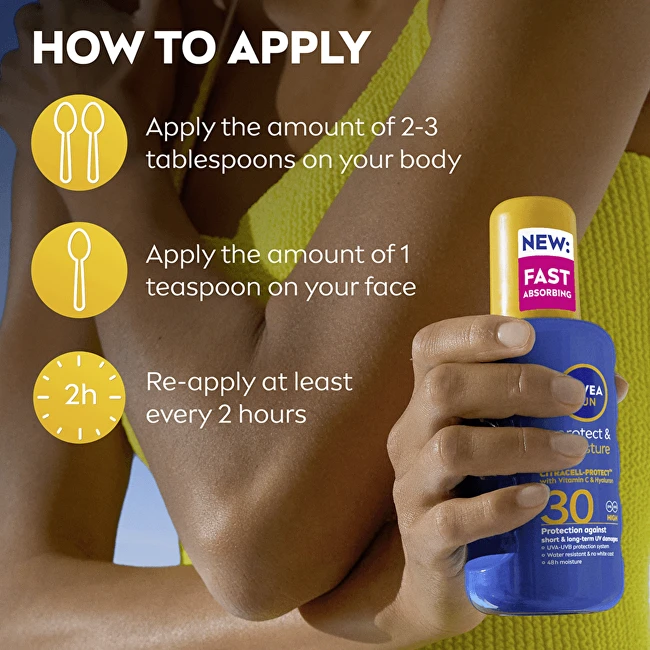 Nivea Sun Protect & Moisture Sun Losjonas kūnui