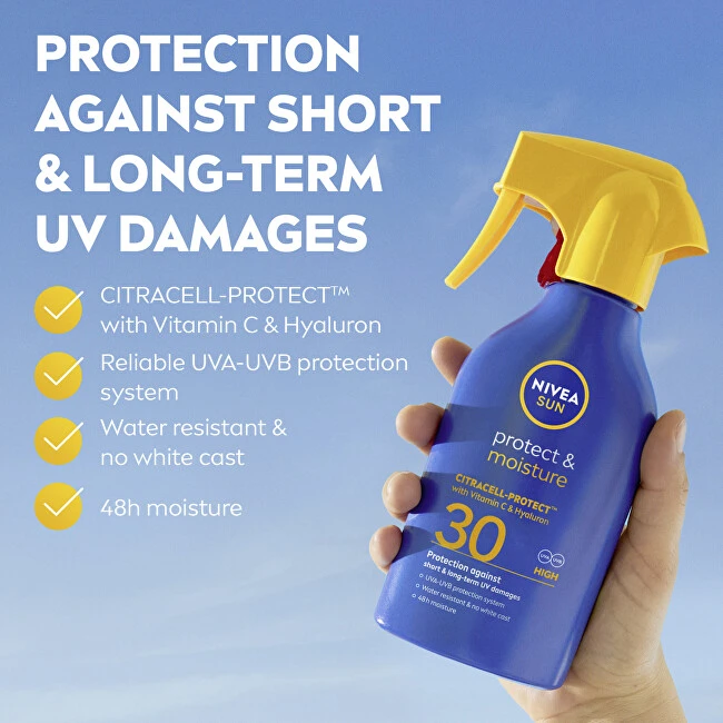 Nivea Sunscreen Purškiklis SPF 30 Protect & Moisture 250 ml