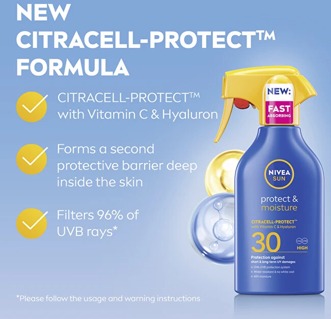 Nivea Sunscreen Purškiklis SPF 30 Protect & Moisture 250 ml