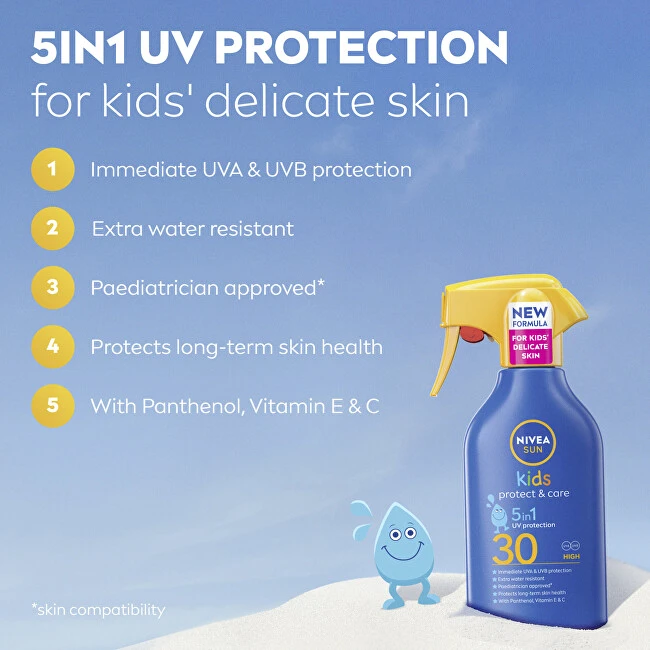 Nivea Apsauginis nuo saulės purškiklis vaikams SPF 30, apsaugantis ir prižiūrintis, 250 ml