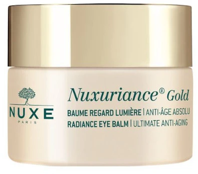 Nuxe Švytėjimo suteikiantis, maksimaliai nuo senėjimo saugantis paakių balzamas „Nuxuriance® Gold Radiance eye balm ultimate anti-aging“, 15 ml