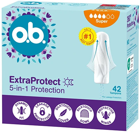 O.B. ExtraProtect Super tamponai, 42 vnt.