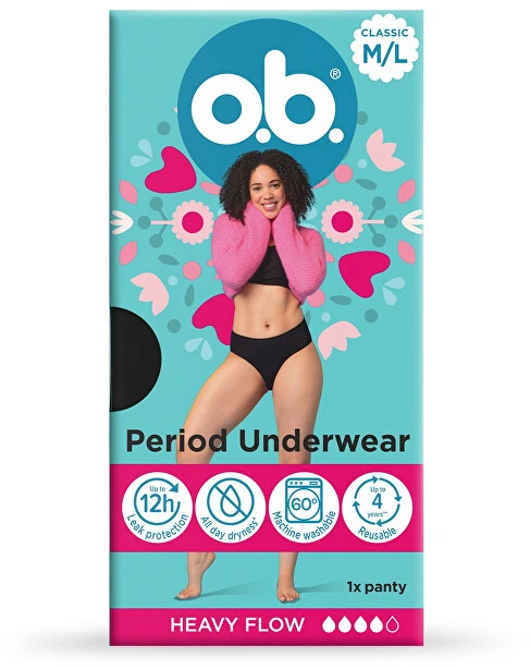 Johnson O.B. menstruacinės kelnaitės XS,S, 1 vnt