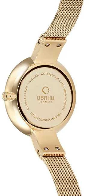 Laikrodis Obaku Sol Gold V149LXGGMG