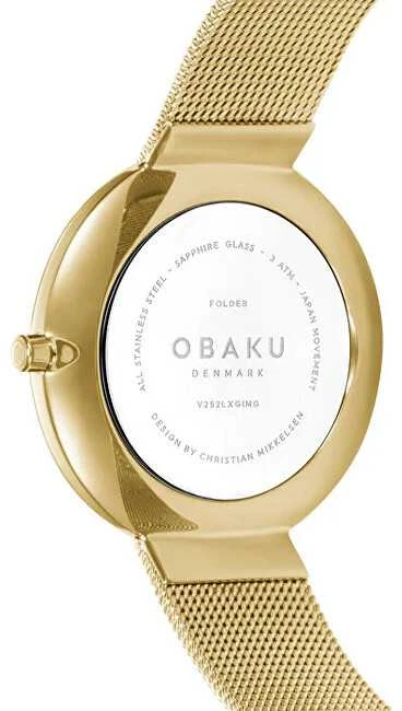 Laikrodis Obaku Folder Gold V252LXGIMG