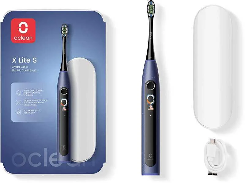 Oclean X Lite S Elektrinis dantų šepetėlis, mėlynas aprašymas - Prekės nuotrauka