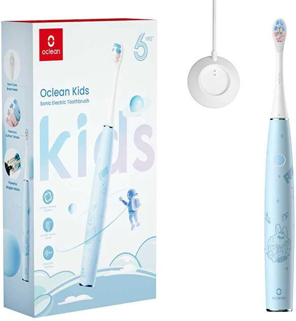Elektrinis vaikiškas dantų šepetėlis Oclean Kids, Mėlynas