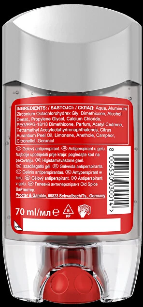 Old Spice Baltas Vanduo skaidrus gelis antiperspirantas 70 ml