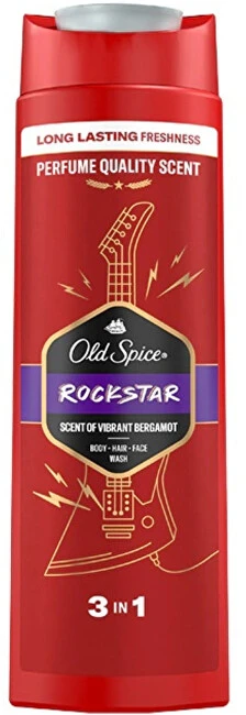 Old Spice dušo želė vyrams Tomorrowland Rockstar 3 in 1 (kūno, plaukų ir veido prausiklis), 400 ml