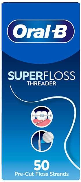 Oral-B Super Sukarpytas Dantų Siūlas, 50 vnt.