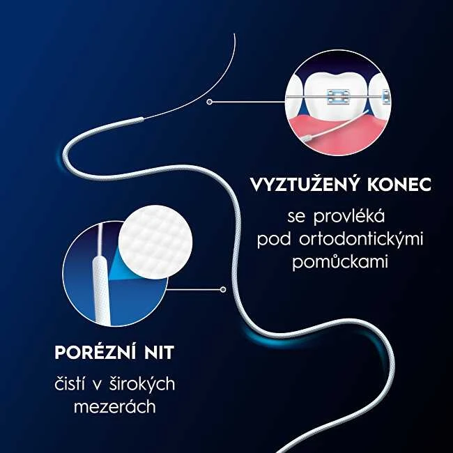 Oral-B Super Sukarpytas Dantų Siūlas, 50 vnt.