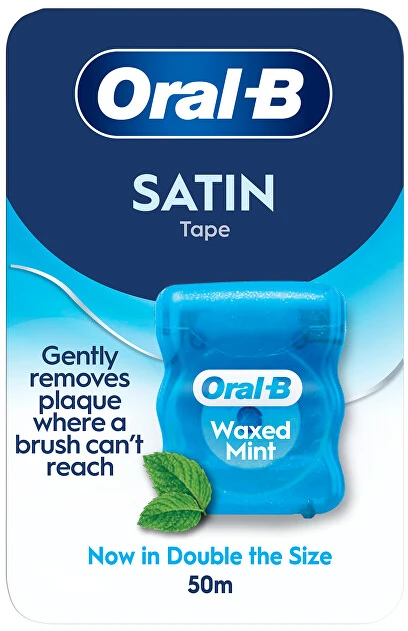 Oral-B Satin Tape Mėtų Vaškuotas Dantų Siūlas 50 m