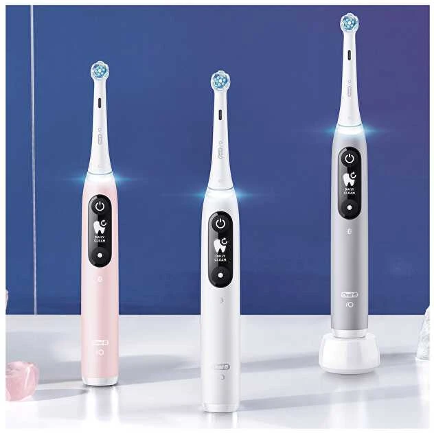 Braun iOM6d.2I6.1 Oral-B iO6 Duo Pack Elektrinis Dantų Šepetėlis Baltas + Rožinė Sand Extra Handle