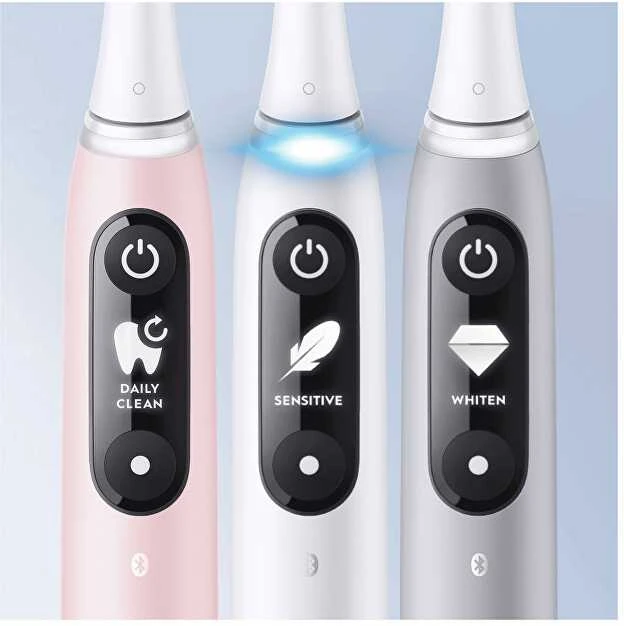 Braun iOM6d.2I6.1 Oral-B iO6 Duo Pack Elektrinis Dantų Šepetėlis Baltas + Rožinė Sand Extra Handle