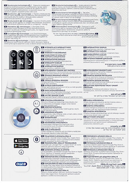 Elektrinis dantų šepetėlis Braun iOM6.1A6.1K Oral-B iO6, pilkos spalvos