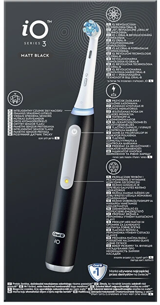 Braun Oral-B iO3 Elektrinis Dantų Šepetėlis Matt Juodas