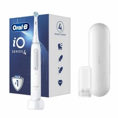Braun Oral-B iO4 elektrinis dantų šepetėlis baltas Quite Baltas