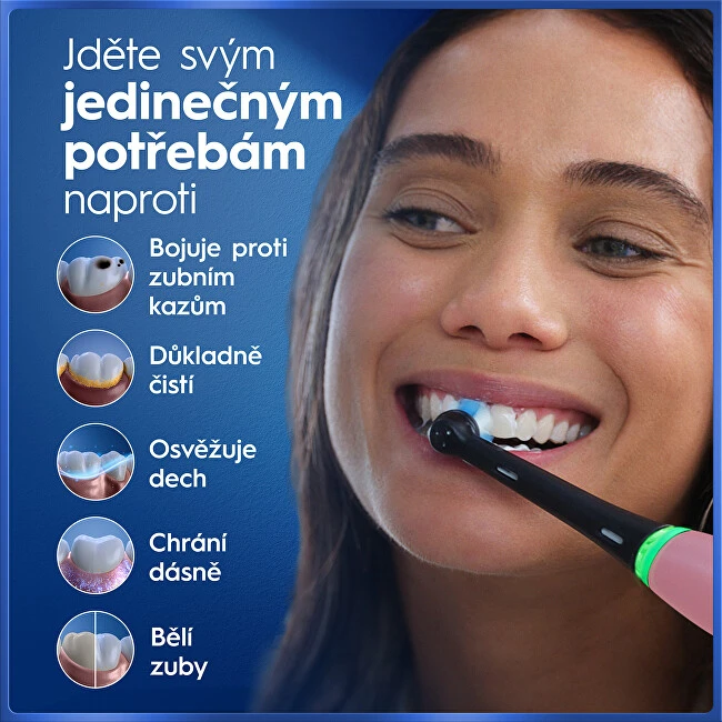 Dantų šepetėlis Oral-B iO 5 rožinė + etui