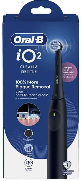 Braun iOS2.1D9.0 Oral-B iO2 Elektrinis Dantų Šepetėlis Night Juodas